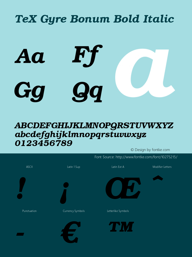 TeX Gyre Bonum Bold Italic Version 1.103;PS 1.103;hotconv 1.0.49;makeotf.lib2.0.14853图片样张