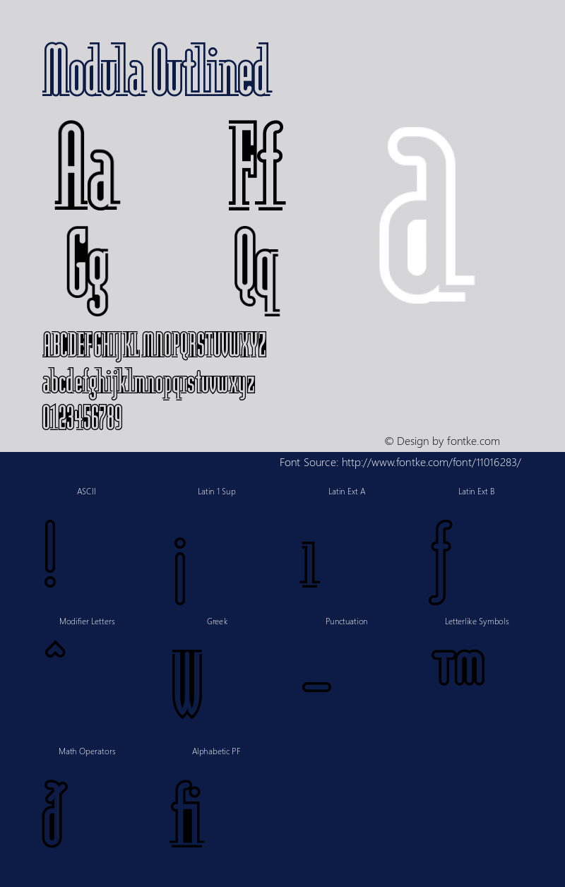 Modula Outlined Version 001.000图片样张