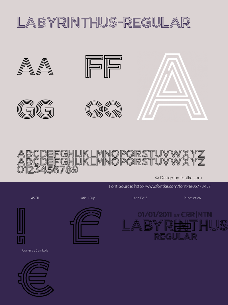 ☞LABYRINTHUS REGULAR Version 1.0;com.myfonts.easy.cerri-antonio.labyrinthus.regular.wfkit2.version.3yiz图片样张