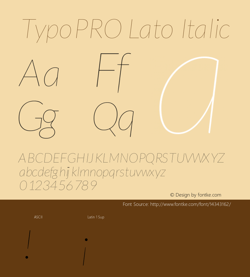 TypoPRO Lato Italic Version 1.105; Western+Polish opensource图片样张