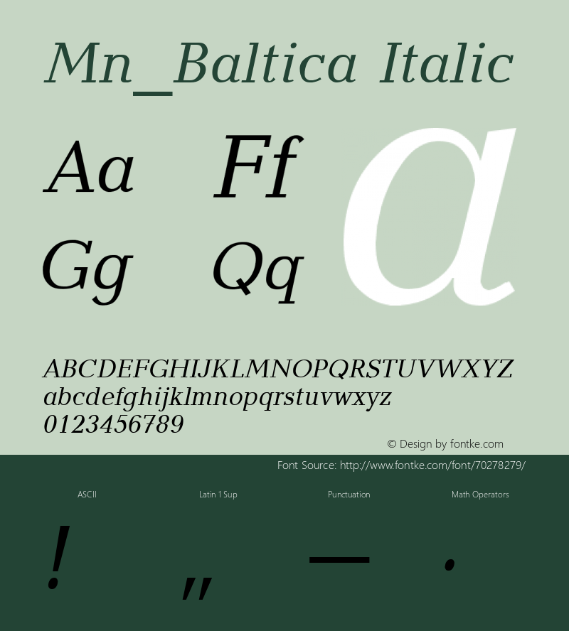 Mn_Baltica Italic 31 December 1996图片样张