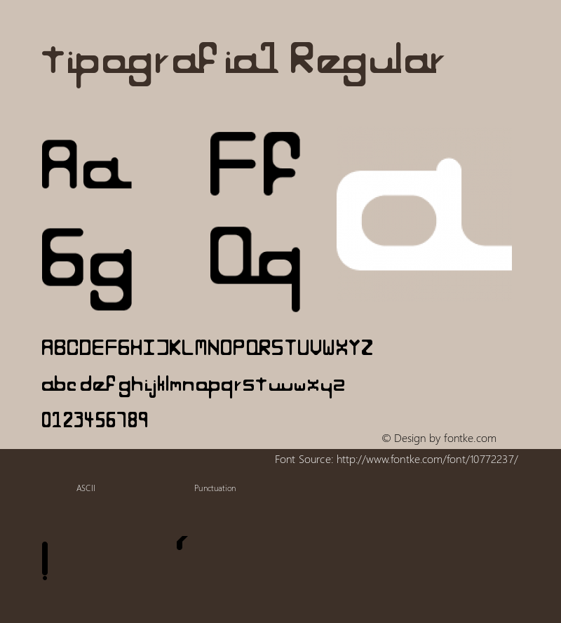 tipografia1 Regular Version 1.0图片样张