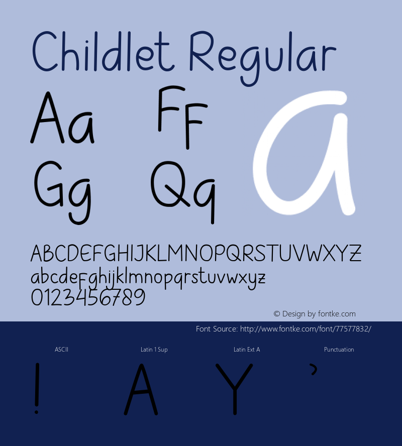 Childlet Version 1.005;Fontself Maker 3.5.1图片样张