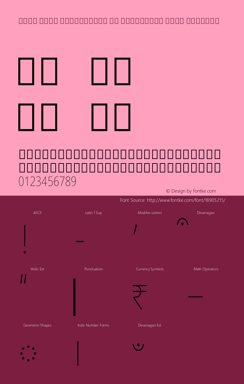 Noto Sans Devanagari UI Condensed Thin Regular Version 1.901图片样张