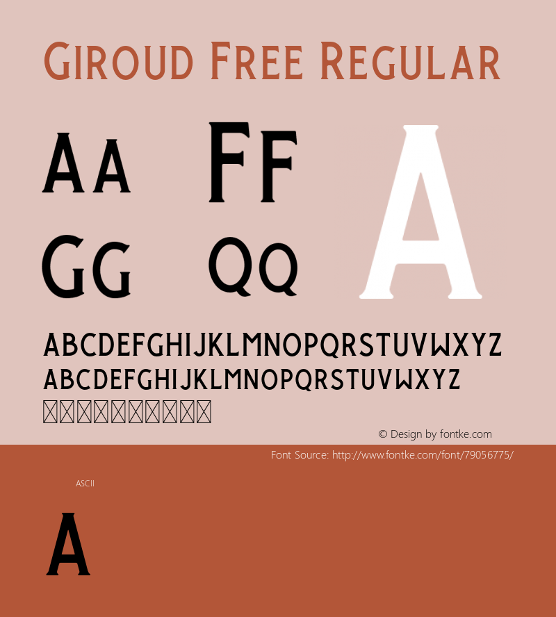 GiroudFree-Regular Version 1.000图片样张