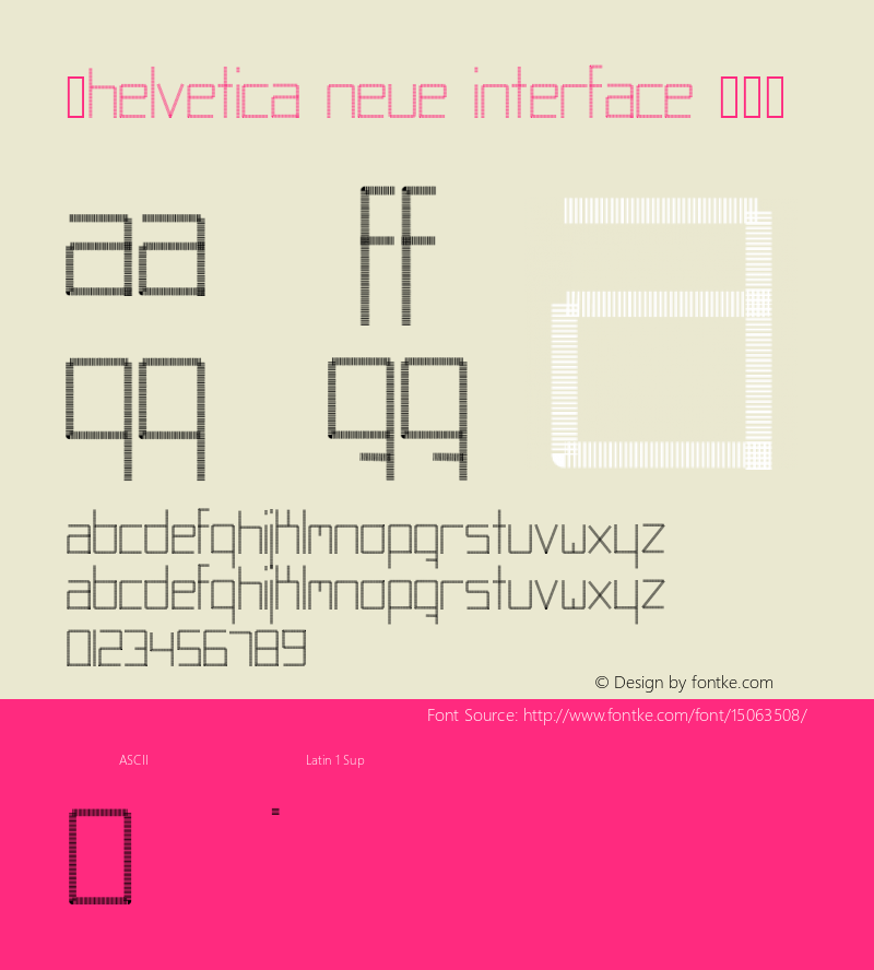 .Helvetica Neue Interface 超细体 10.0d35e1图片样张