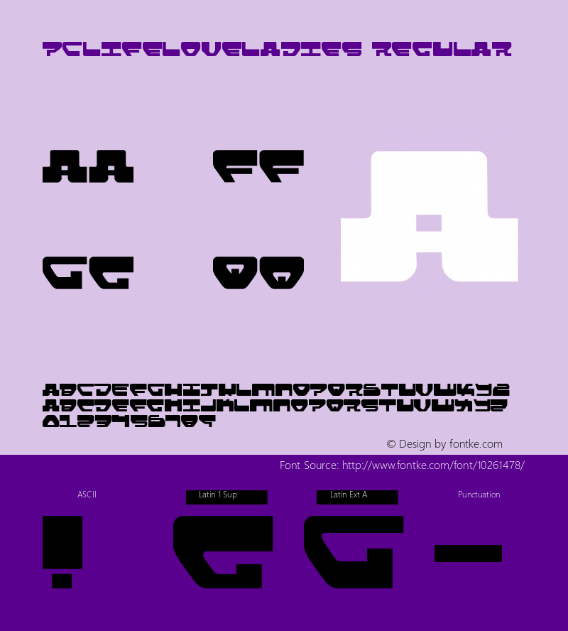 PCLifeLoveladies Regular Macromedia Fontographer 4.1 30.11.2000图片样张
