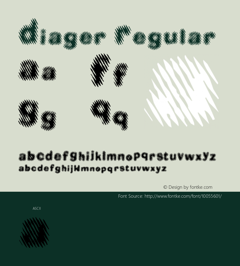 Diager Regular .ttf Fonts图片样张