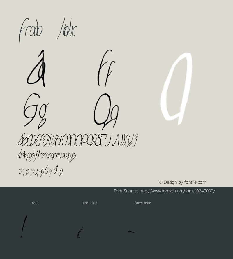 Frodo Italic 1.0 http://alternika.hotfire.net图片样张