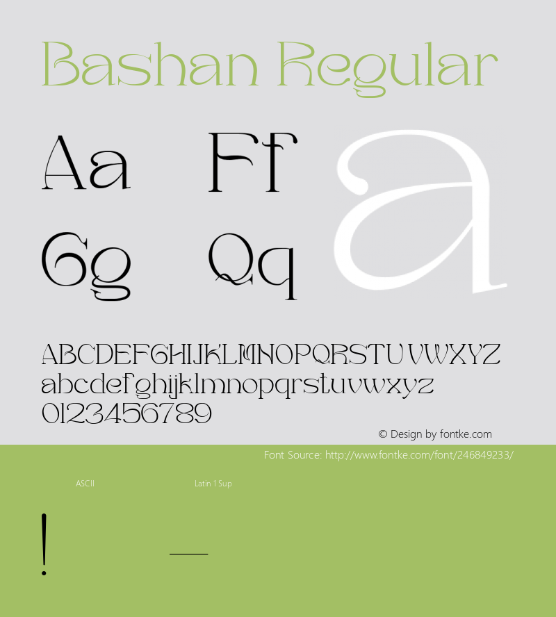 Bashan Version 1.00;November 13, 2021;FontCreator 12.0.0.2547 64-bit图片样张