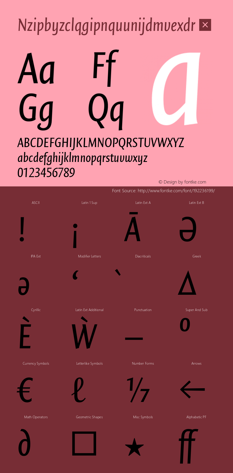 ☞Nzipbyzclqgipnquunijdmvexdr Version 7.504; 2011; Build 1022;com.myfonts.easy.fontfont.ff-quadraat-sans.pro-condensed-regular-italic.wfkit2.version.4fLv图片样张