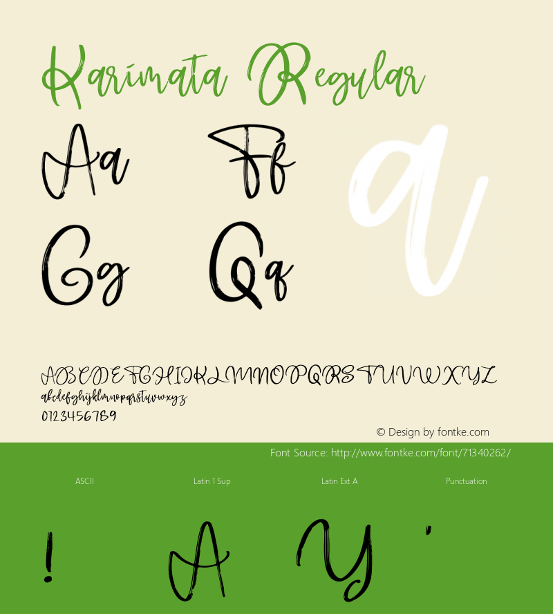 Karimata Version 1.004;Fontself Maker 3.5.1图片样张