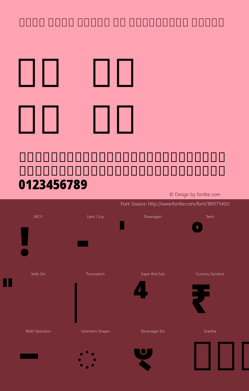 Noto Sans Tamil UI Condensed Black Version 2.001图片样张