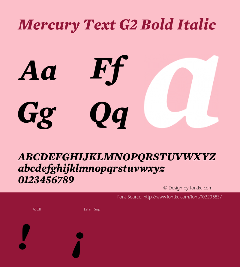 Mercury Text G2 Bold Italic 001.000图片样张