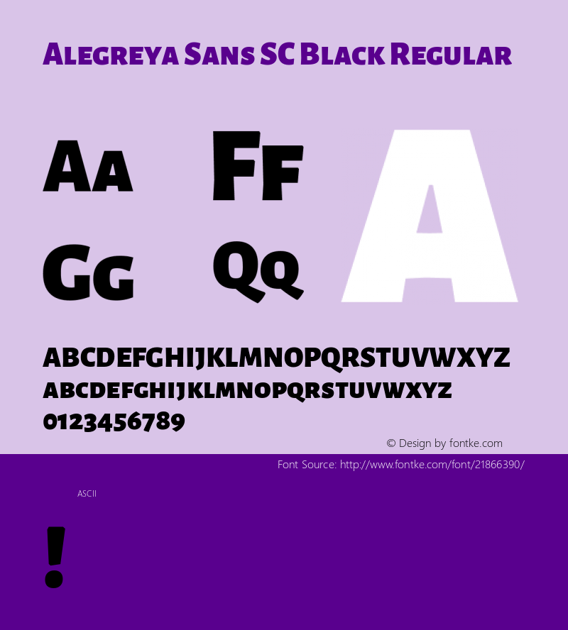 AlegreyaSansSCBlack Version 1.0图片样张