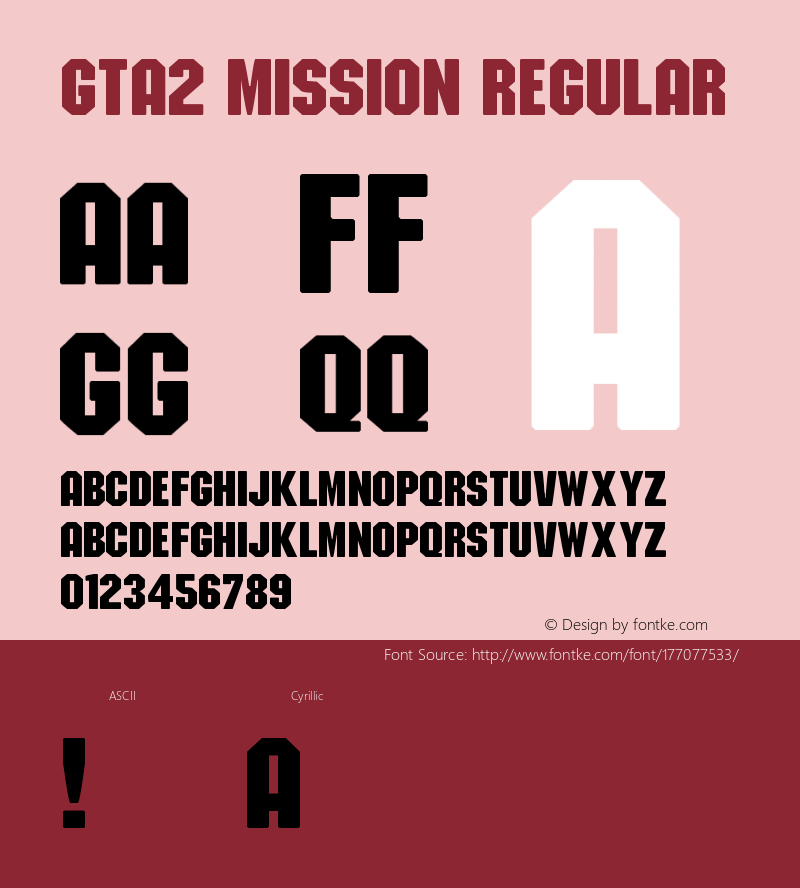 GTA2 Mission Version 1.00 February 20, 2014, initial release图片样张