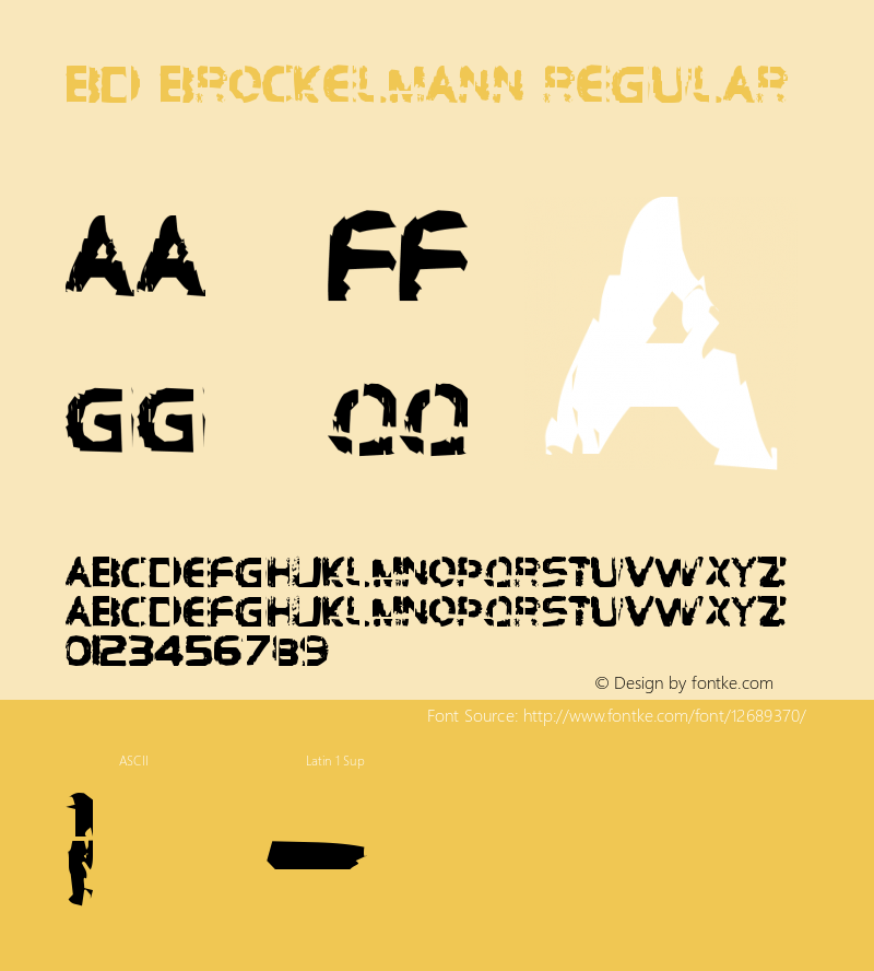 BD Brockelmann Regular Macromedia Fontographer 4.1.2 23.7.2001图片样张