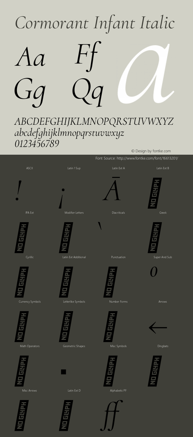 Cormorant Infant Italic Version 2.005图片样张