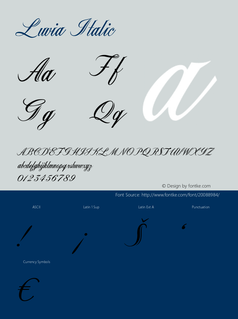 Luvia-Italic Version 1.000图片样张