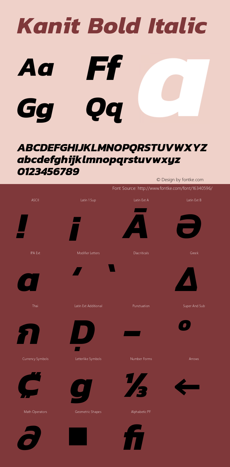 Kanit Bold Italic Version 1.000图片样张