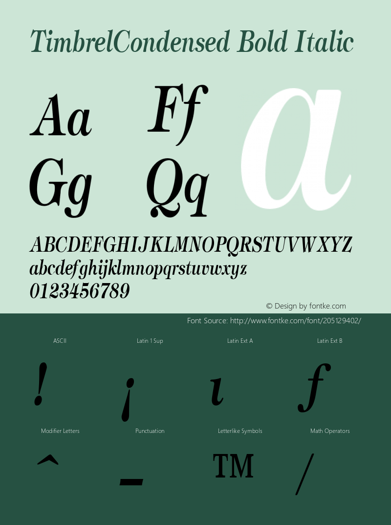 TimbrelCondensed Bold Italic Altsys Metamorphosis:12/22/95图片样张