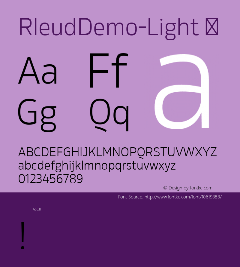 RleudDemo-Light ☞ 2014 Version 1.01;com.myfonts.easy.stawix.rleud.demo-light.wfkit2.version.47jm图片样张