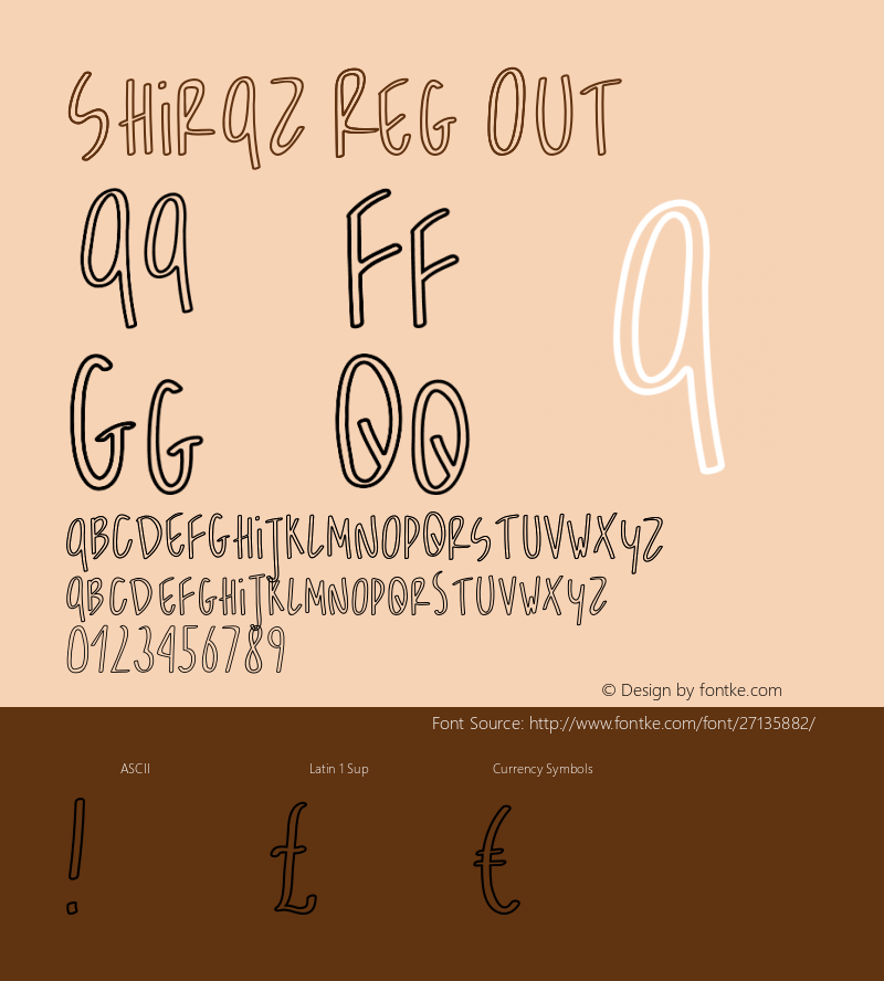 Shiraz Reg Out Version 1.001;Fontself Maker 1.1.0图片样张