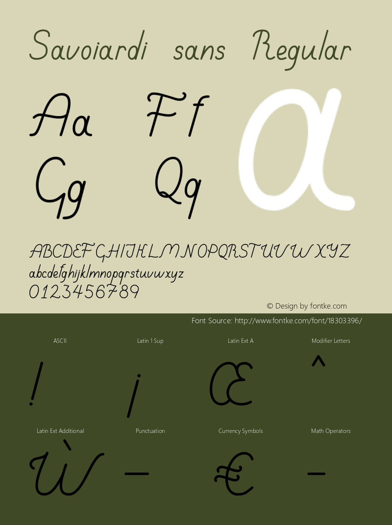 Savoiardi sans Regular Version 1.000;PS 001.000;hotconv 1.0.88;makeotf.lib2.5.64775图片样张