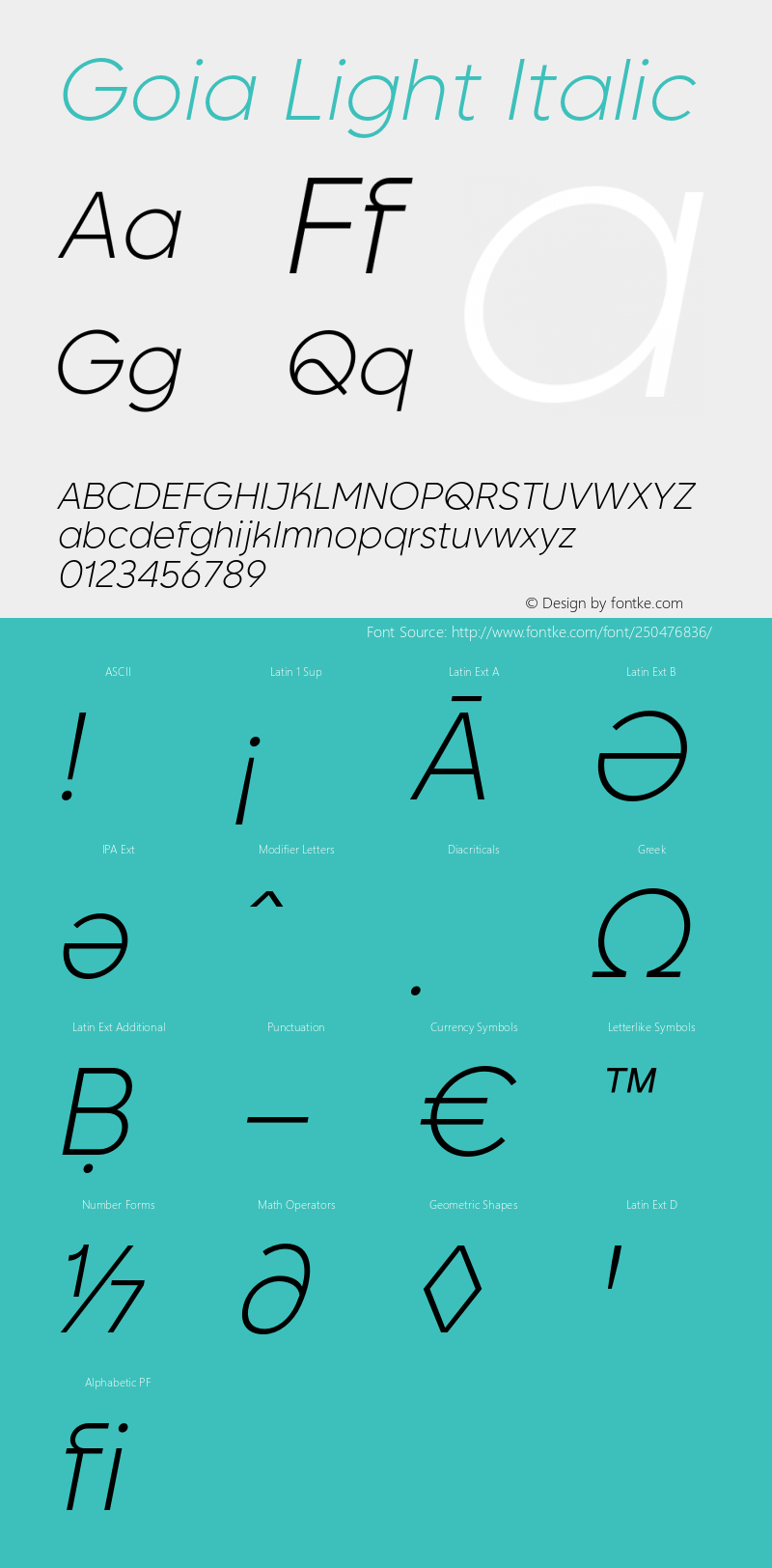 Goia Light Italic Version 1.000;Glyphs 3.1.1 (3148)图片样张