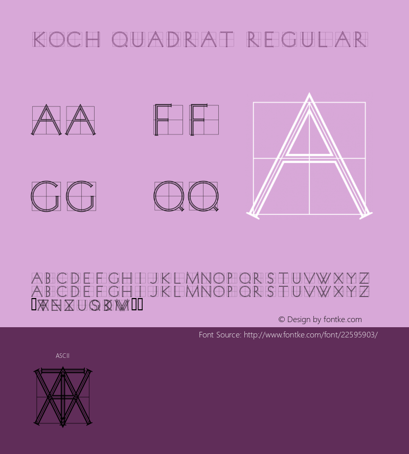 Koch Quadrat Macromedia Fontographer 4.1.3 8/19/00图片样张
