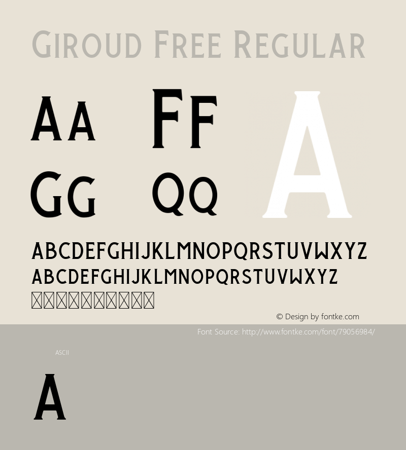 Giroud Free Regular Version 1.000图片样张