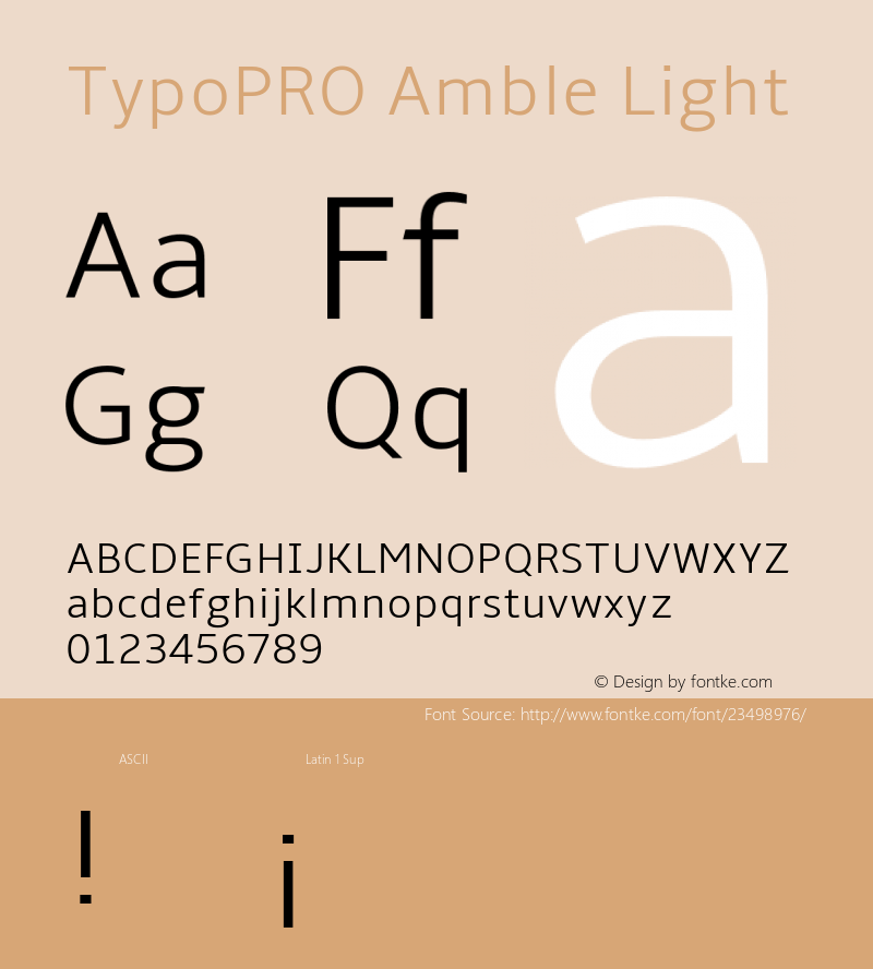 TypoPRO Amble Lt Version 1.00000; 2009图片样张