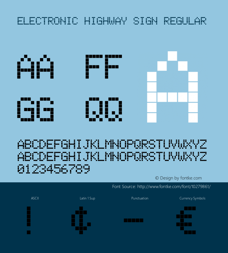 Electronic Highway Sign Regular 1.000图片样张