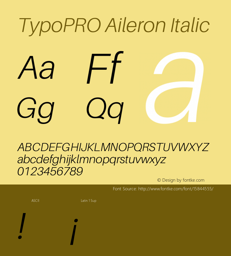 TypoPRO Aileron Italic Version 1.102;PS 001.102;hotconv 1.0.70;makeotf.lib2.5.58329图片样张