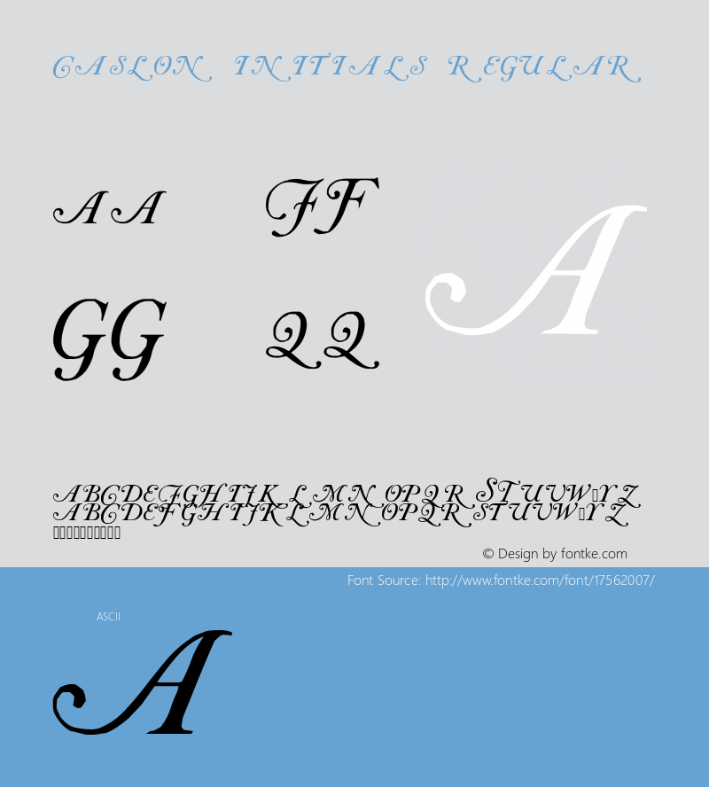 Caslon Initials Regular 001.003图片样张