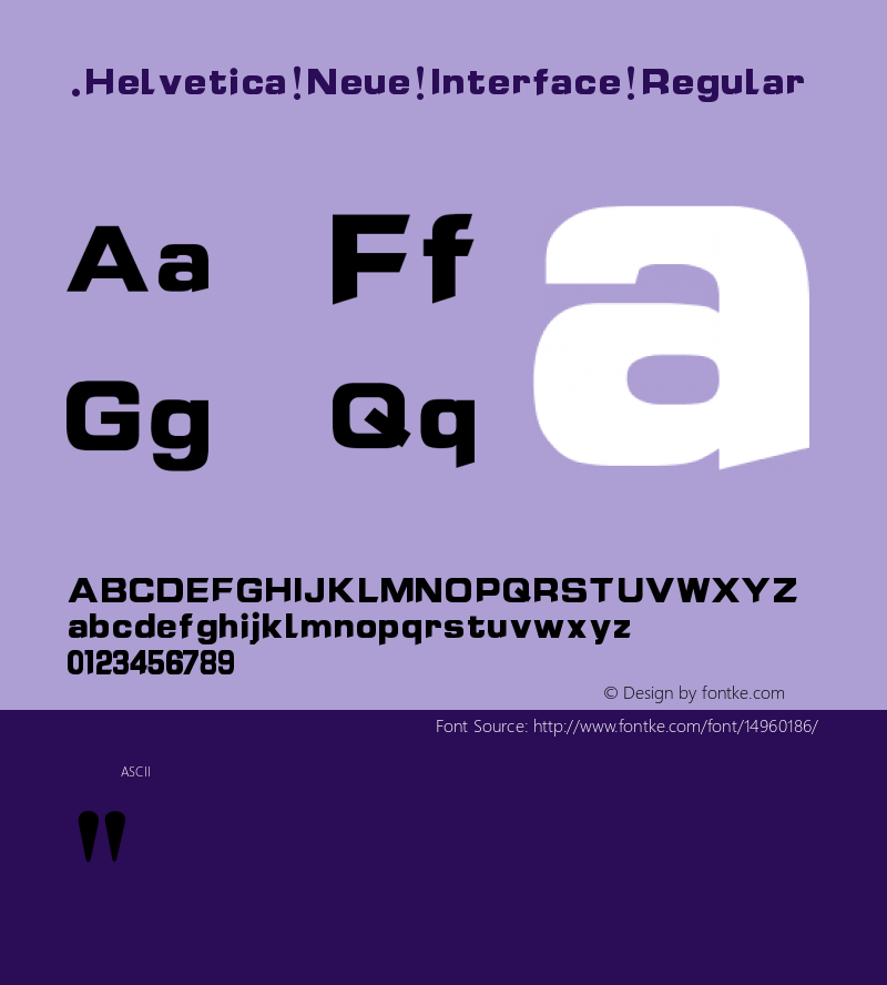 .Helvetica Neue Interface Regular 10.0d35e1图片样张