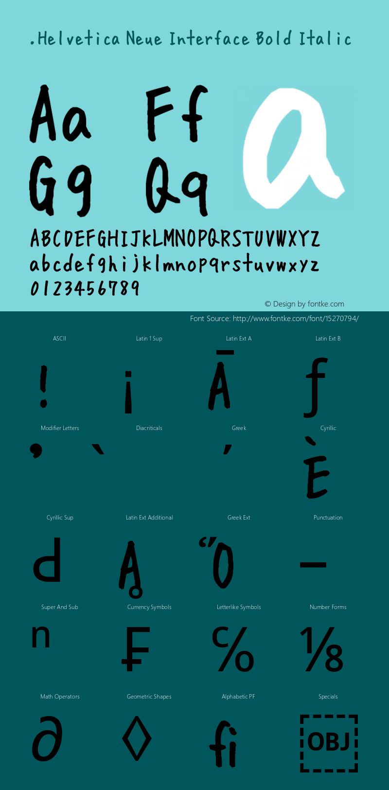 .Helvetica Neue Interface Bold Italic 10.0d35e1图片样张