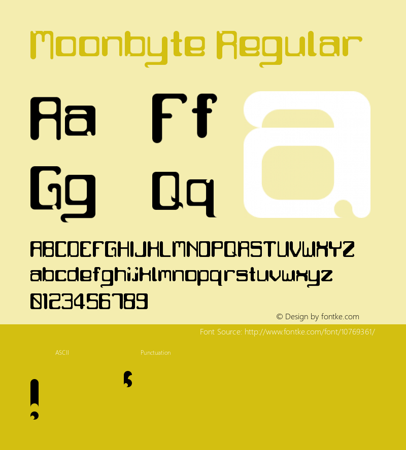 Moonbyte Regular Version 1.0图片样张