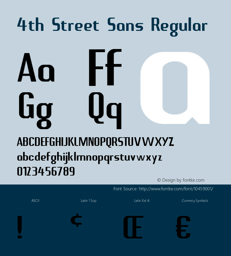 4th Street Sans Regular Version 1.0图片样张
