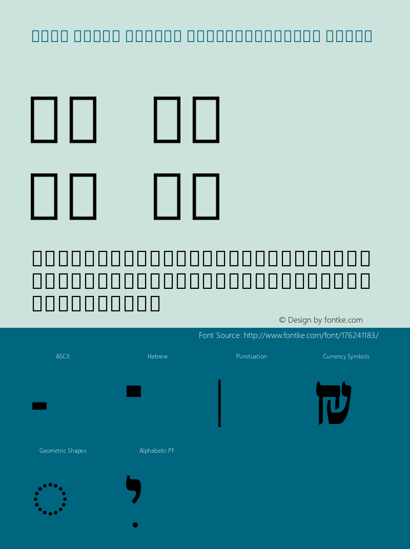 Noto Serif Hebrew ExtraCondensed Black Version 2.000图片样张