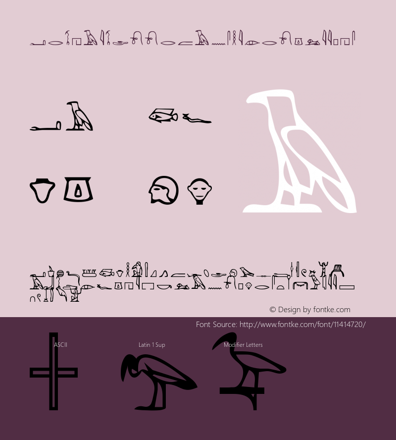 Archaic Poor-Mans-Hieroglyphs Version 001.001图片样张