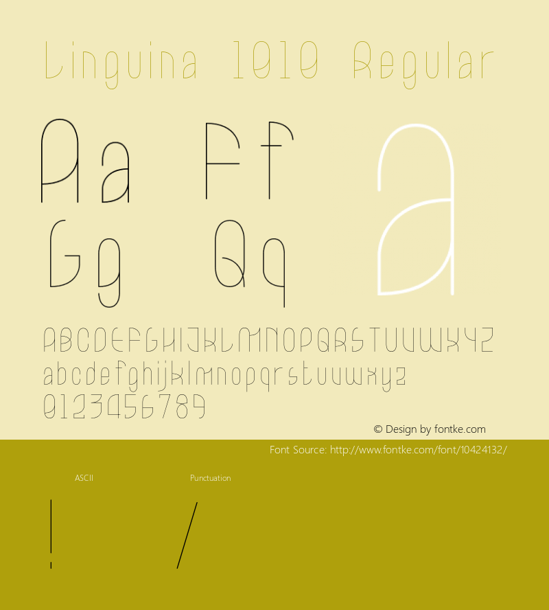 Linguina 1010 Regular Version 1.000;PS 001.001;hotconv 1.0.56图片样张