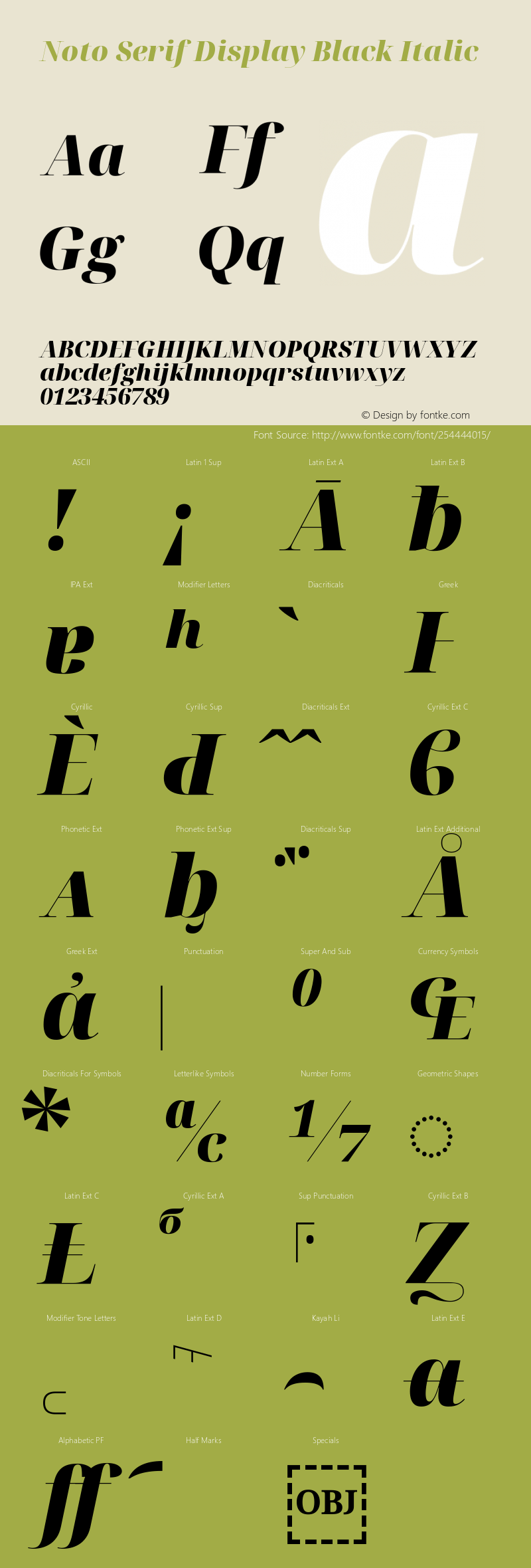 Noto Serif Display Black Italic Version 2.003图片样张