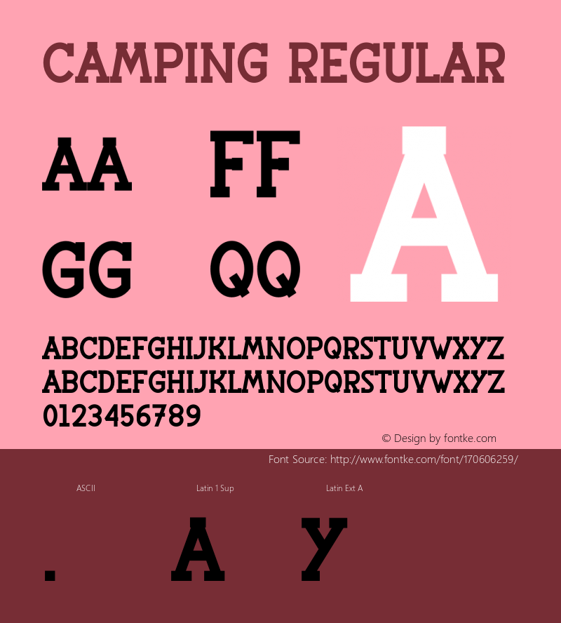 Camping Version 1.001;Fontself Maker 3.5.6图片样张