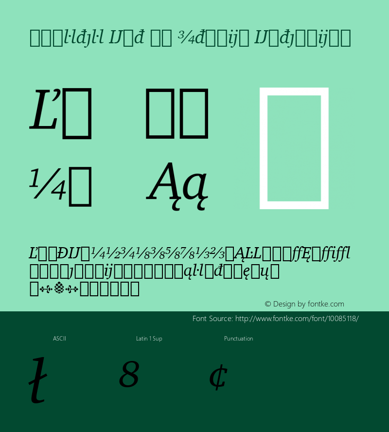 Charter Ext BT Italic Extension mfgpctt-v4.5 Jan 30 2001图片样张