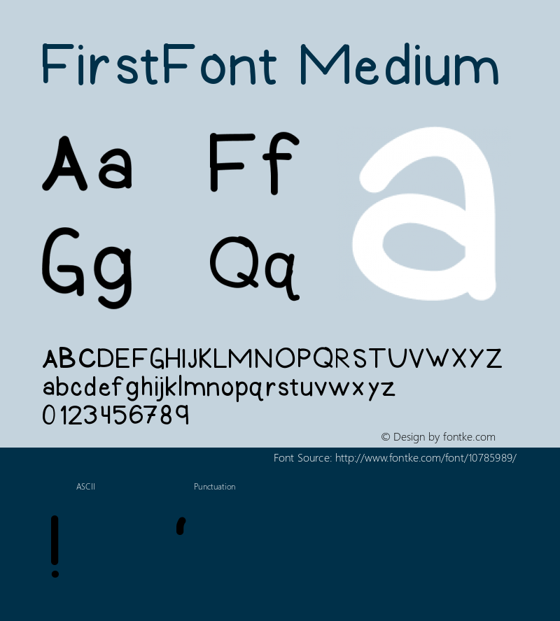 FirstFont Medium Version 001.000图片样张