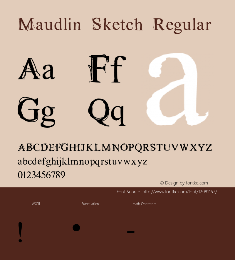 Maudlin Sketch Regular Version 1.0图片样张