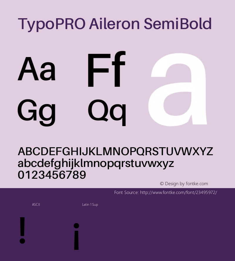 TypoPRO Aileron SemiBold Version 1.102;PS 001.102;hotconv 1.0.70;makeotf.lib2.5.58329图片样张