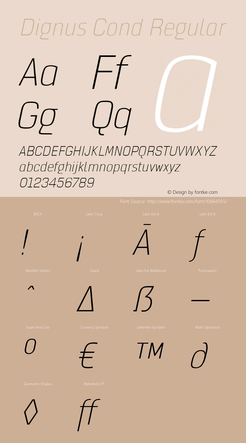 Dignus Cond Regular Version 0.000;com.myfonts.eurotypo.dignus.condensed-thin-italic.wfkit2.45CD图片样张