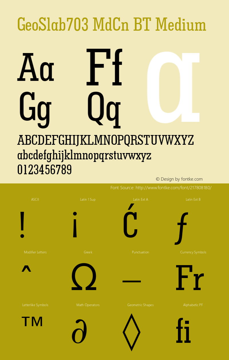 GeoSlab703 MdCn BT Medium Version 1.01 emb4-OT图片样张